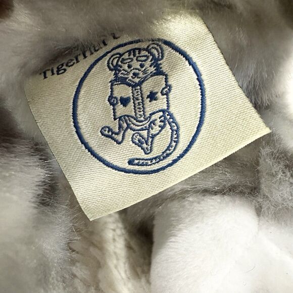 Tiger Hart Tale Toys Grey Tabby Kitten Cat Laying Striped 10” Realistic Plush - Picture 6 of 7